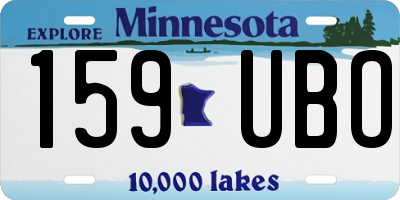 MN license plate 159UBO