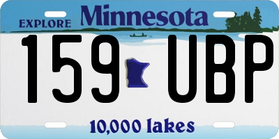 MN license plate 159UBP