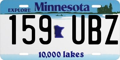 MN license plate 159UBZ
