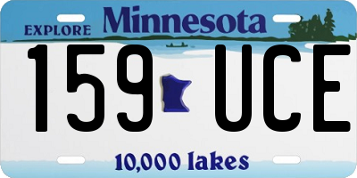 MN license plate 159UCE