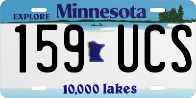 MN license plate 159UCS