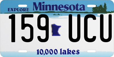 MN license plate 159UCU