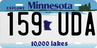 MN license plate 159UDA