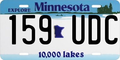 MN license plate 159UDC