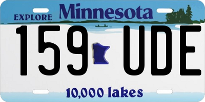 MN license plate 159UDE