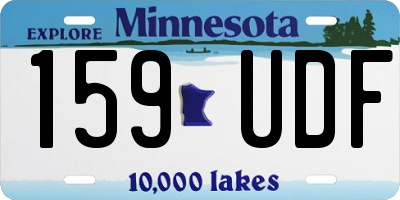 MN license plate 159UDF