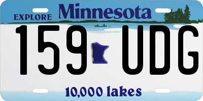 MN license plate 159UDG