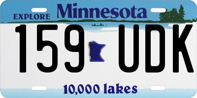 MN license plate 159UDK