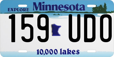 MN license plate 159UDO