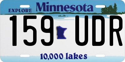 MN license plate 159UDR