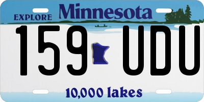 MN license plate 159UDU