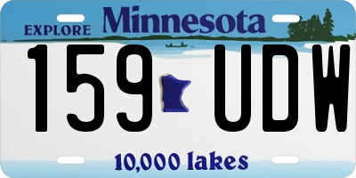 MN license plate 159UDW