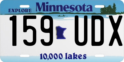 MN license plate 159UDX