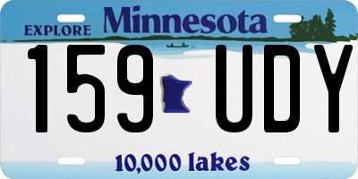 MN license plate 159UDY
