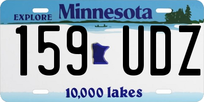 MN license plate 159UDZ