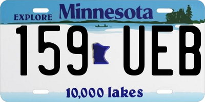 MN license plate 159UEB