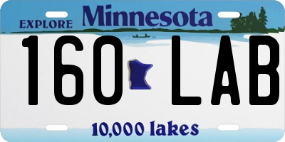 MN license plate 160LAB