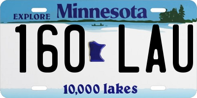 MN license plate 160LAU