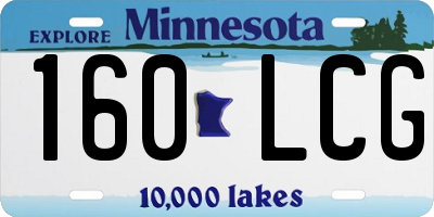 MN license plate 160LCG