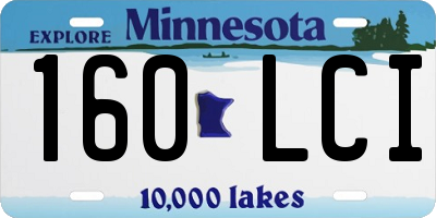 MN license plate 160LCI