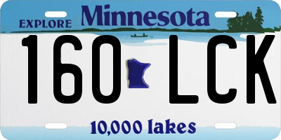 MN license plate 160LCK