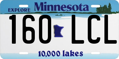 MN license plate 160LCL