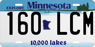 MN license plate 160LCM