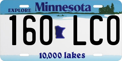 MN license plate 160LCO
