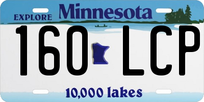 MN license plate 160LCP