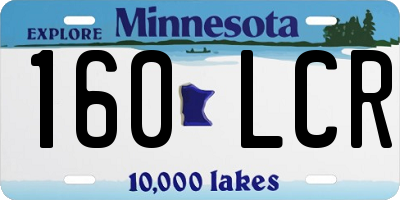 MN license plate 160LCR