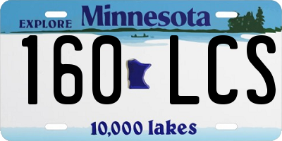 MN license plate 160LCS