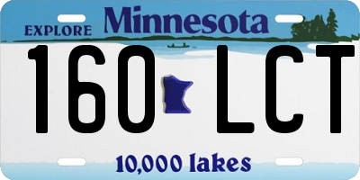 MN license plate 160LCT