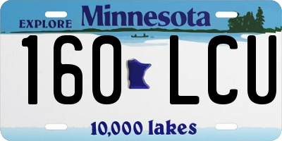 MN license plate 160LCU