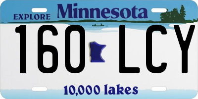 MN license plate 160LCY