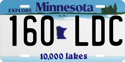 MN license plate 160LDC