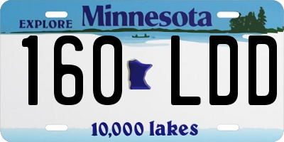 MN license plate 160LDD