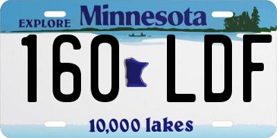 MN license plate 160LDF