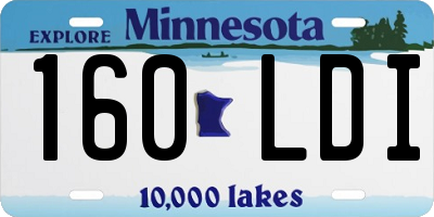 MN license plate 160LDI