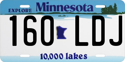 MN license plate 160LDJ