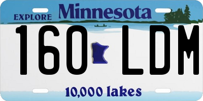 MN license plate 160LDM