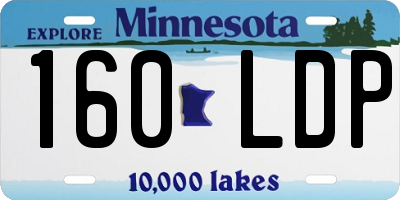 MN license plate 160LDP