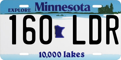 MN license plate 160LDR