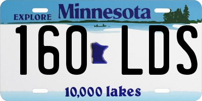 MN license plate 160LDS