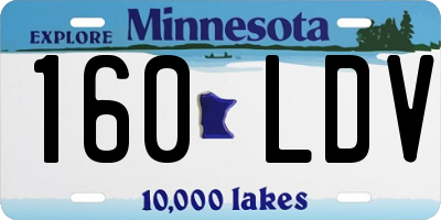 MN license plate 160LDV