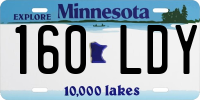 MN license plate 160LDY