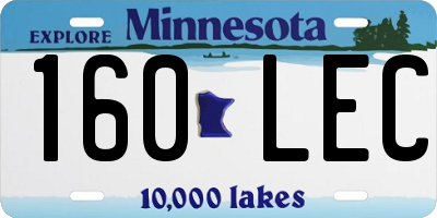 MN license plate 160LEC
