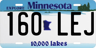 MN license plate 160LEJ