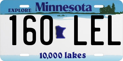 MN license plate 160LEL