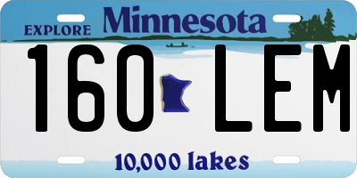 MN license plate 160LEM