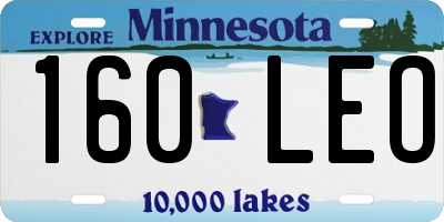 MN license plate 160LEO